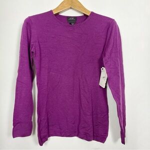 Lord & Taylor Women's Crew Neck Sweater in Bright Purple NWOT
